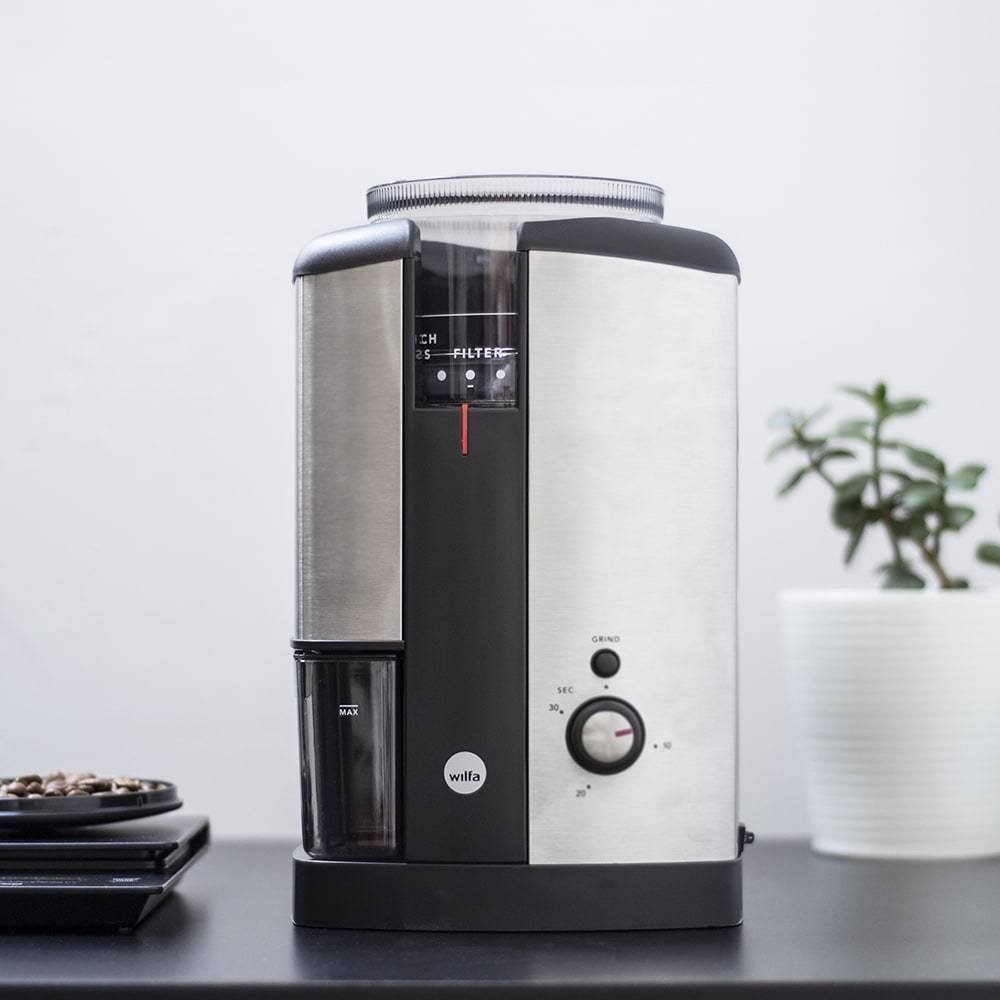 Wilfa Svart Aroma - Electronic Burr Coffee Grinder (Silver Wilfa Svart Aroma - Electronic Burr Coffee Grinder (Silver